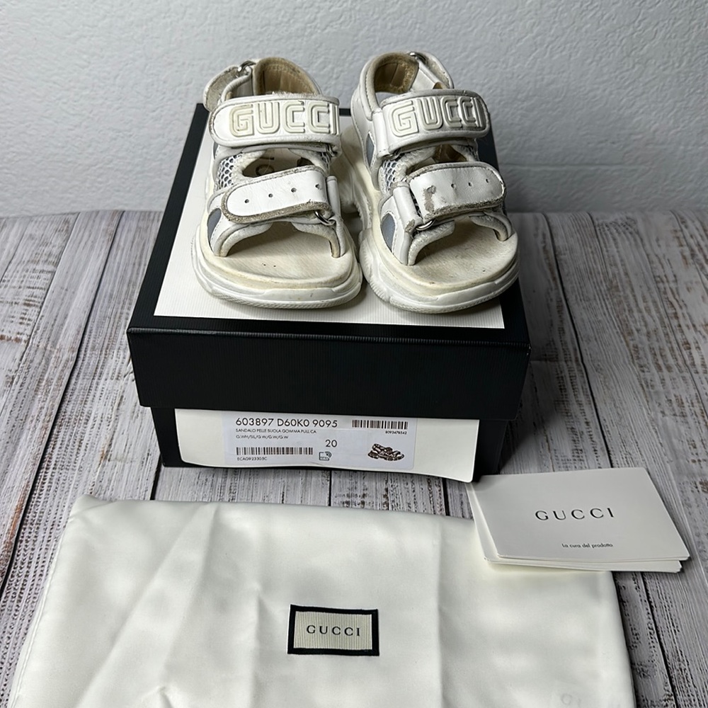 Gucci kids leather aguru trek